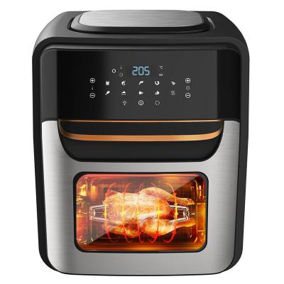 China Hornos de freidora de aire de acero inoxidable multifunción 12L convección sin aceite deshidratador de rotissería horno 1800W en venta