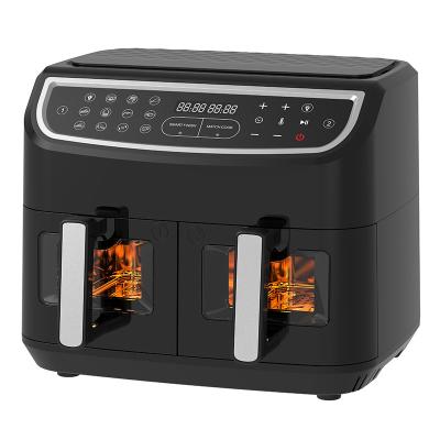 Chine Friture à air double 2400W intelligente avec fenêtre transparente visible 9L technologie numérique à deux zones à vendre