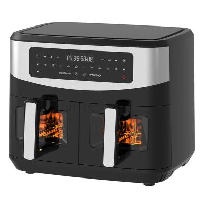 Chine Friteuse à double air 2400W 9L avec fenêtre transparente 12 préréglage de cuisson à vendre