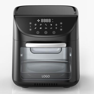 China Frigorífico de ar digital de 1800W Frigorífico de ar quente Smart Touch Screen 12L Frigorífico de ar sem óleo Forno à venda