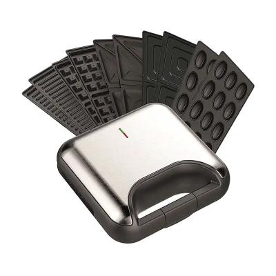 China Multifunção 9 7 8 6 5 4 3 em 1 Mini Waffle Maker Elétrico Desmontável Pão de pequeno almoço à venda