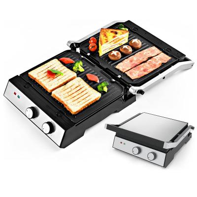 Cina Barbecue personalizzato Macchina di grigliatura elettrica staccabile Panini Commerciale 2 in 1 in vendita