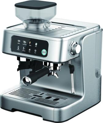 China 20 bar Italiaanse Express Espresso machine geborstelde roestvrijstalen behuizing Te koop