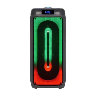 China High Quality LED Flashing Light DJ Speaker With Microphone Bluet-ooth BT Speaker Home Theater Wireless Speaker System for sale