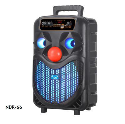 China 8 inch portable blue in stock party karaoke wireless speaker--tooth wireless speaker with led light for sale