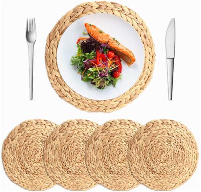 China Stocked Cooking Insulation Pad Cotton Place Mat Peach Weave Cream Cup Canvas Coasters For Drinks Cute Printed Folding Hot Pot Rack for sale