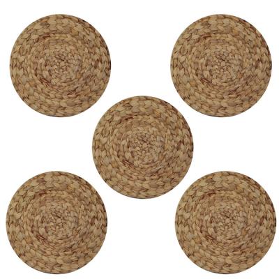 China Wooden Plant Plankton Stocked Mats Jute Placemst Rope Placemat Placemas Table Placmat Knit Round Cup Mat Tea Rattan Mesh Placement Cute 36Cm for sale