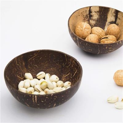 China Sustainable Coconut Shell Decoration For Home Bowl Shell Multifunctional With Spoon Fork Lacquered Custom From Vietnam Engraved Design Logo Customized for sale