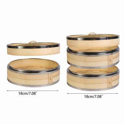 China Stored Bamboo Sink Stremer Wok Lid Chinese Bamboostreamer Bambus Steamer Bammbo Bomboo Chicken Basket Cooking Dim Sum Cooker Drawer for sale