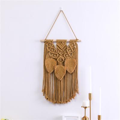 China Bohemian Bathroom Macramewall Art Moroccan Decor Decorative Wall Fan for Macrame Haning Hanger Hanging Mirror with Creative for sale