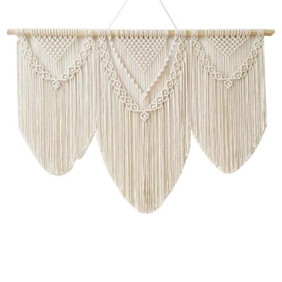 China African Bohemian Accessories Bohemian Home Decorative Dish Curtains African Macrame Living Room Decor Bedroom Baskets Wall Hanging Ornaments for sale