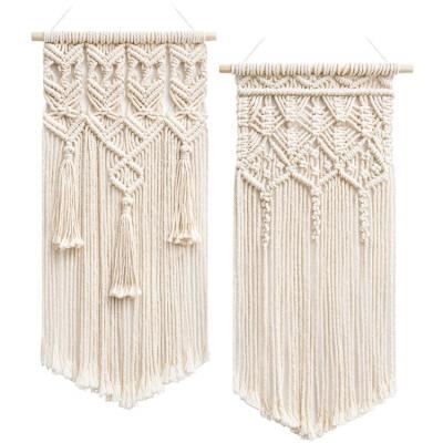 China Art Decor Mirror Big Curtain Bohemian Boho Feather Knitted Nursery Hand - Large Woven Macrame Wall Hanging Kits Diy Woven for sale