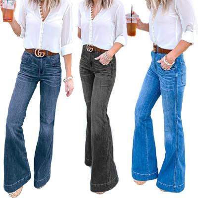 China Color Fade Proof Color Fade Proof European and American Women's Explosions Jeans Slim Fit Wide-leg Pants Trousers for sale