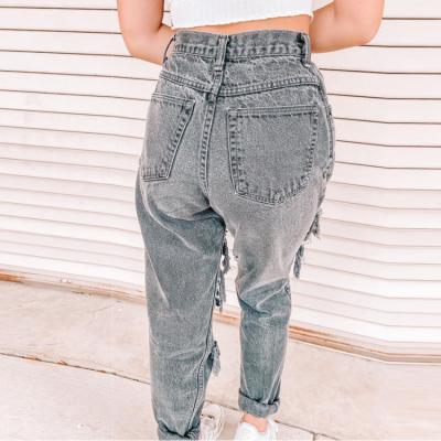 China Factory direct sale QUICK DRY women's jeans pants custom made women's ripped pants for sale