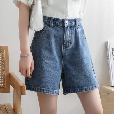 China Anti Wrinkle Anti Wrinkle Summer Covered Slim Meat Pants Slits Loose Straight Jeans Women Shorts for sale