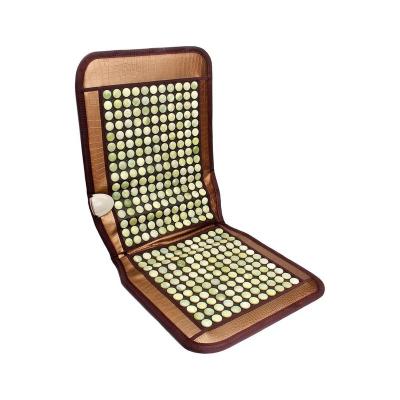 China FIR FIR Energy Relax Heat Natural Jade Stone Far Infrared Massage Seat Mat Negative Ions Tourmaline Heating Cushion For Chair for sale