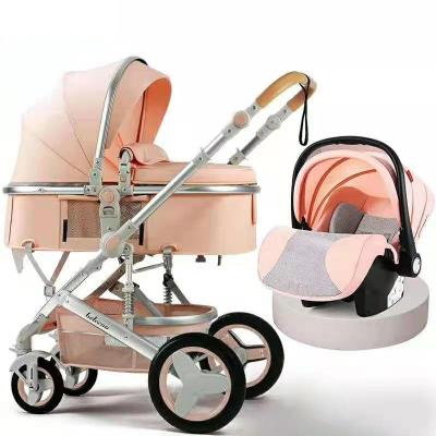 China Multifunctional Travel Towering Landscape 3 In 1 Lightweight Foldable Luxury Baby Stroller With Basket for sale