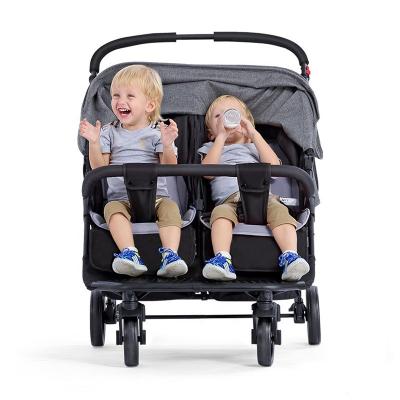 China Single-action brake; Single Foldable Lightweight Double Pram Twin Baby Stroller for sale