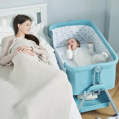 China Durable+Adjustable+Mobile Large Children's Cribs Baby Cradle Crib Portable Foldable Cradle Carry Cradle For Babies for sale