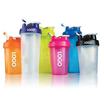 China Custom Logo 500ml Fitness Portable Bpa Free Sports Water Protein Shaker Bottle Plastic Gym Stocked for sale