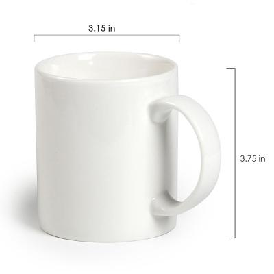 China Stocked Hot Sale Sublimation Mugs Customize Logo Print Coffee Cups 11oz Blank Ceramic Mugs for sale