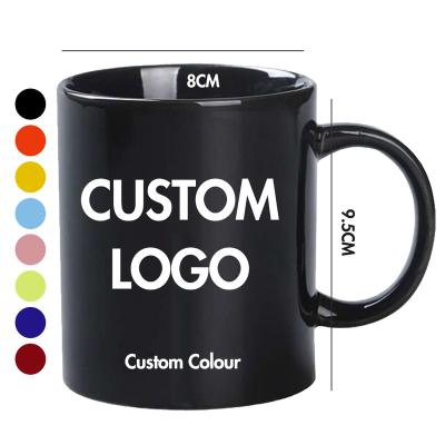 China Wholesale Custom Stocked Porcelain Mugs Empty Mugs Plain White Black Ceramic Sublimation Coffee Mugs Mugs With Logo for sale