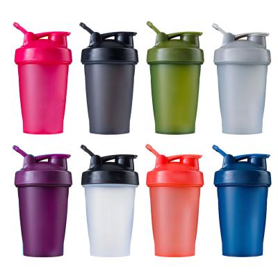 China Wholesale Stocked Shaker Bottle Gym Protein Custom Logo Protein Reusable Plastic Sports Fitness 400ml Water Bottle for sale