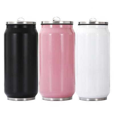 China Wholesale 450ml Double Wall Stainless Steel Viable Custom Cola Box Personalized Portable Thermal Insulated Tumbler With Lid for sale