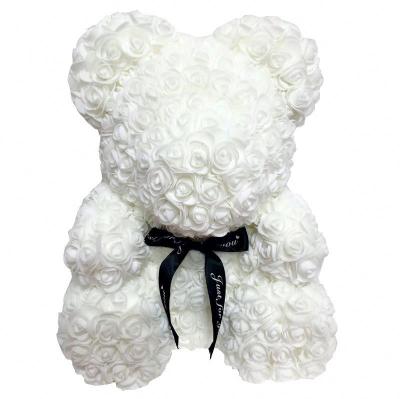 China Decorative Wedding Home Flowers Wholesale Artificial Flower Decoration Gift Mounted Flowers in Gift Box with Artificial Bear Roses for sale