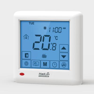 China Custom White Auto Changeover Digital Heating Thermostat 50Hz / 60Hz for sale