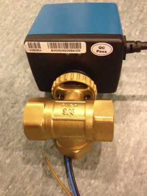 China Waterproof Two Way Water Valve / Fan Coil Unit Valves in DN15 DN20 DN25 DN32 Size for sale