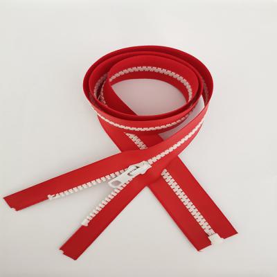 China Wholesale Waterproof PU Coated Open End #5 Waterproof Nylon Zippers for sale