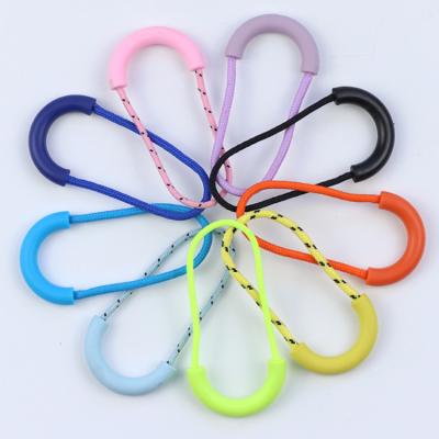 China Hot Sale U Shape Zipper Pull Silicone PVC Eco-friendly Slider For Bags for sale