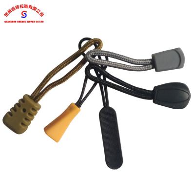 China Hot Sale Customized Nickel Free Zipper Slider Silicone Rubber Pullers for sale