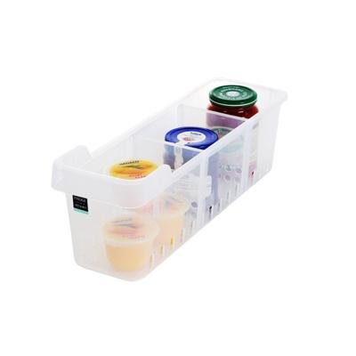 China / Reusable High Quality Plastic Organizer With Handles Fridge Storage Containers Refrigerator Bins for sale