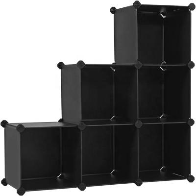 China Modern 6-Cube Cabinet Storage Shelves DIY Closet Plastic Cabinet For Home Organization for sale