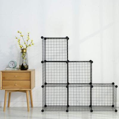 China Sustainable 6-Cube Metal Wire Storage Bin Organizer Cabinet For Multifunctional Use for sale