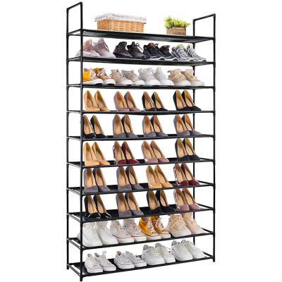 China Modern Amazing 10 Layer Shoe Rack Cabinet 30 Pairs Portable Shoe Rack Space Saving Organizer for sale