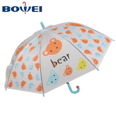 China Umbrella For Children 2021 Hot Selling Cute Ladybug Child Print POE Material Bear Automatic Handle Umbrella Children J for sale