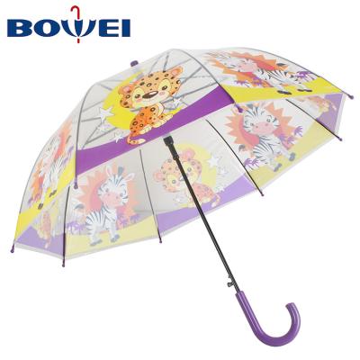 China Wholesale Transparent Umbrella Promotional Kids Transparent Rain Child Umbrella Custom For Rain for sale