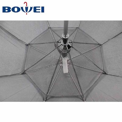 China Custom New Axis Fan Umbrella Logo Straight Umbrella High Quality Innovation Windproof Long Umbrella With Water Fan And for sale