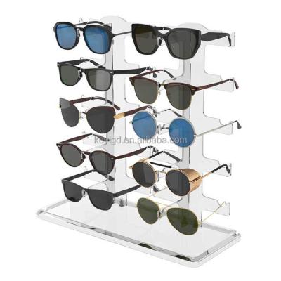 China Eco - Friendly Countertop 10 Pair Of Clear Acrylic Glasses Rack Sunglasses Display Stand for sale