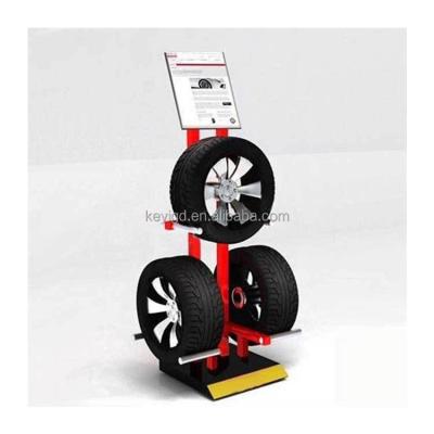 China Supermarket Automotive Stores Floor Standing 3 Car Tire Rack Tire Display Rack for sale