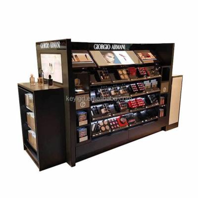 China Customized luxury shopping mall retail store display cabinet perfume free standing gondola shelves makeup shop display for sale