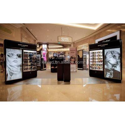 China Supermarket Shopping Mall Luxury Optical Display Cabinets Floor Eyewear Rack Shop Led Light Sunglasses Display Rack Showcase Furniture for sale