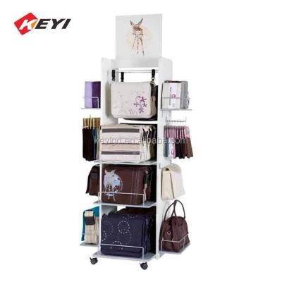 China Eco - Friendly Specialty Factory Grocery Furniture Custom Ladies Bags Display / Wooden Handbag Display Stands for sale