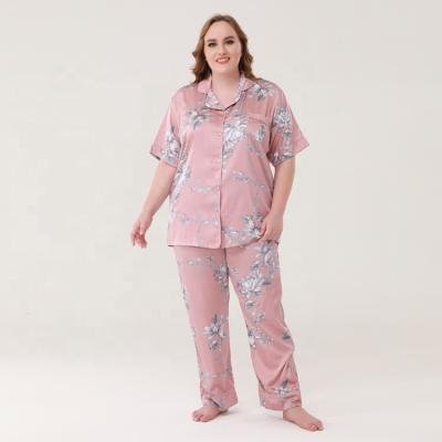 China New fashion high quality comfortable satin QUICK-DRY cardigansingle-breasted wholesale 2023 plus size holiday pajamas for sale