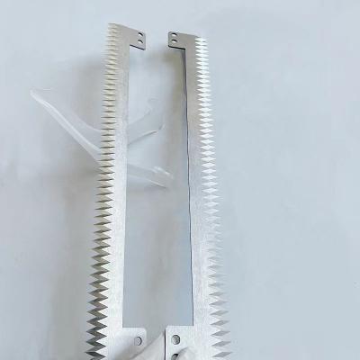 China Other Food Packaging Machine High Quality Special Shaped Customized Cross Cutting Cutter Serrated Industrial Knives for sale