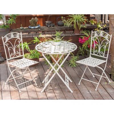 China Modern promotional wrought iron garden table and chairs for outdoor furniture for sale