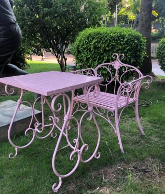 China wholesale price modern wrought iron yard table and chairs for garden furniture set for sale